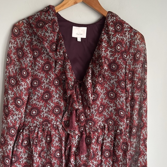 cinq a sept Jasmine Silk Floral-Print Mini Dress Red/ Multi Size - Picture 5 of 14